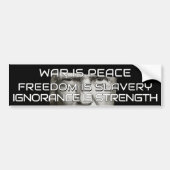 Donald Trump Oorlog is Vrede Bumpersticker (Voorkant)