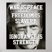 Donald Trump Oorlog is Vrede Poster (Voorkant)