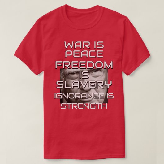 Donald Trump Oorlog is Vrede T-shirt (Design voorkant)