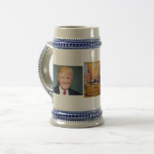 Donald Trump op een blauwe/grijze Mok van 22 oz (Voorkant links)