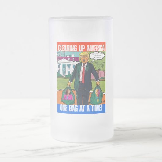 DONALD TRUMP - OPRUIMEN VAN AMERIKA, ÉÉN TAS PER K MATGLAS BIERPUL (Center)