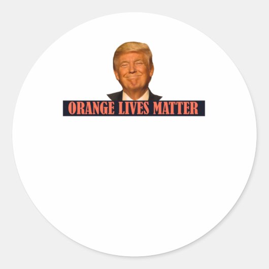 Donald Trump Oranje leeft Sticker (Voorkant)