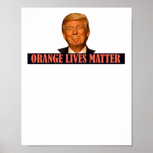 Donald Trump Oranje leeft Sticker Poster (Voorkant)