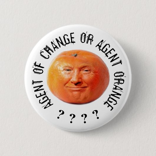 Donald Trump Oranje Ronde Button 5,7 Cm (Voorkant)
