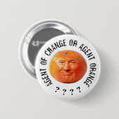 Donald Trump Oranje Ronde Button 5,7 Cm (Voorkant /achterkant)