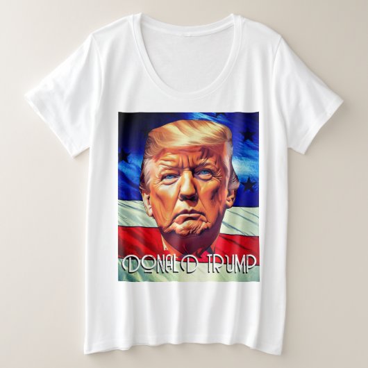 Donald Trump & Oude Glorie Grote Maat T-shirt (Design voorkant)