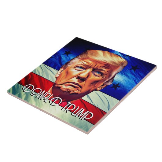 Donald Trump & Oude Glorie Tegeltje (Zijkant)