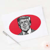 DONALD TRUMP OVALE STICKER (Envelop)