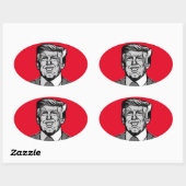 DONALD TRUMP OVALE STICKER (Vel)