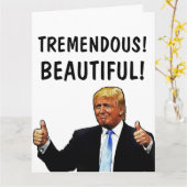 DONALD TRUMP OVERGEPLAATST HOGE BIRTHDAAGKAARTEN KAART (Gele Bloem)