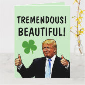 DONALD TRUMP OVERGROTE ST.PATRICK'S DAY KAARTEN (Gele Bloem)