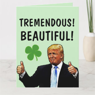 DONALD TRUMP OVERGROTE ST.PATRICK'S DAY KAARTEN