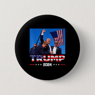 Donald Trump overleefde schietpartij tijdens verki Ronde Button 5,7 Cm