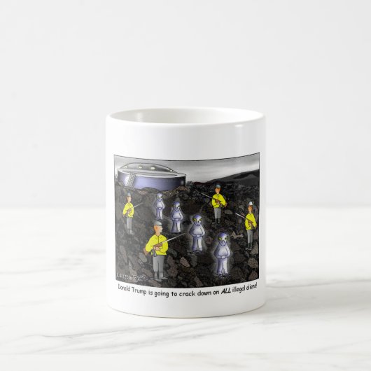 Donald Trump pakt alle illegale vreemdelingen aan Koffiemok (Center)