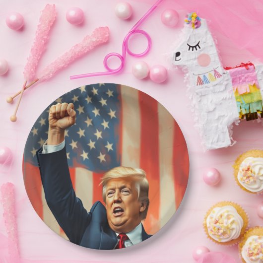 Donald Trump Papieren Bordje (Feest)