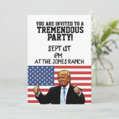 DONALD TRUMP PARTY UITNODIGINGEN OP MAAT (Staand voorkant)