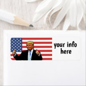 DONALD TRUMP patriottic Return Address Labels (Insitu)