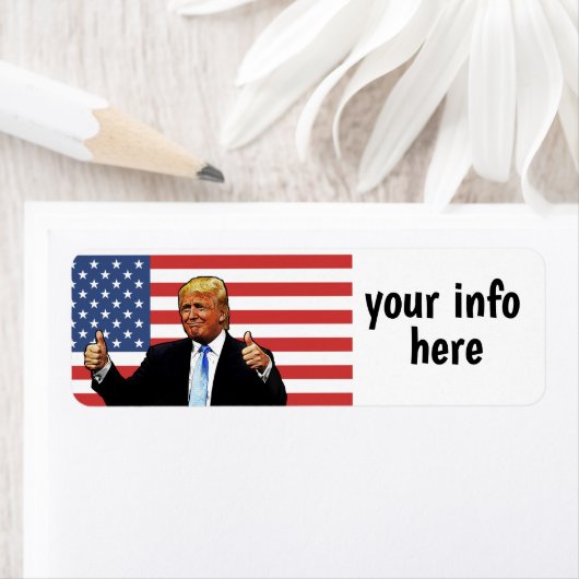DONALD TRUMP patriottic Return Address Labels (Insitu)