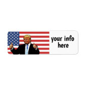 DONALD TRUMP patriottic Return Address Labels (Voorkant)