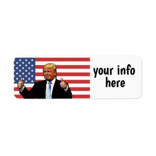 DONALD TRUMP patriottic Return Address Labels (Voorkant)