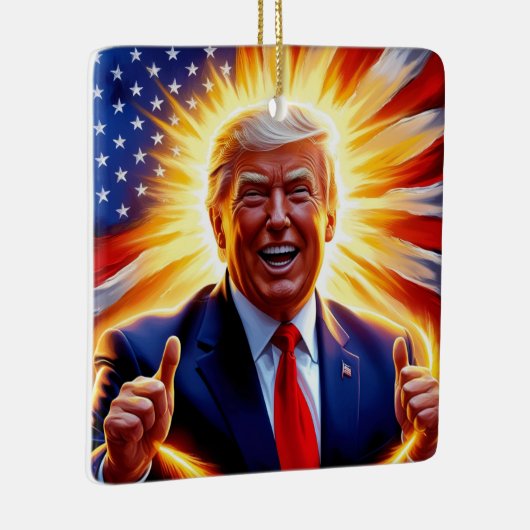 Donald Trump Patriottisch Amerikaans Vlag Ornament (Rechts)
