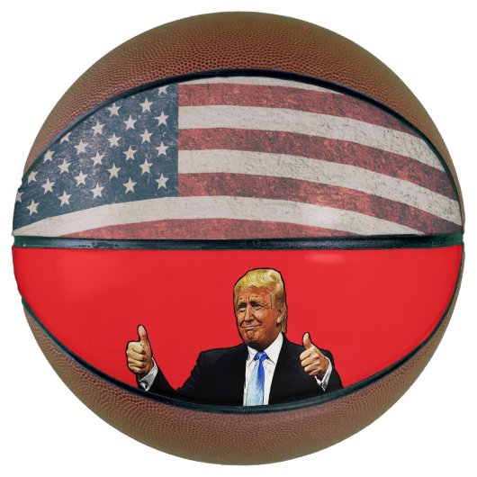 DONALD TRUMP PATRIOTTISCH basketbal (Voorkant)