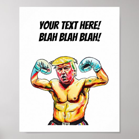 Donald Trump Patriottisch Boksportret President Poster (Voorkant)