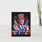 Donald Trump Patriottisch Vuurwerk Maak 4 juli G Kaart (Voorkant)