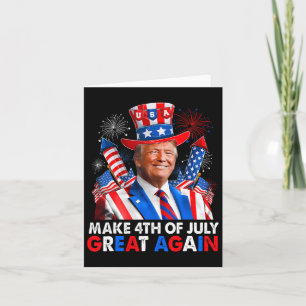 Donald Trump Patriottisch Vuurwerk Maak 4 juli G Kaart