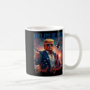Donald Trump Patriottisch Vuurwerk Maak 4 juli G Koffiemok