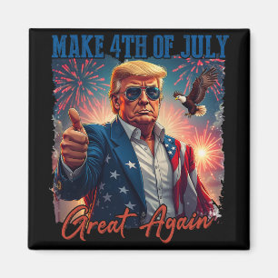 Donald Trump Patriottisch Vuurwerk Maak 4 juli G Magneet