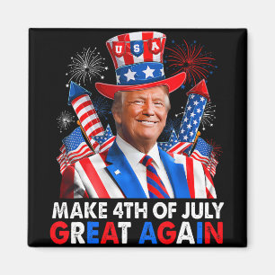 Donald Trump Patriottisch Vuurwerk Maak 4 juli G Magneet