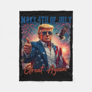 Donald Trump Patriottisch Vuurwerk Maakt 4 juli G Fleece Deken