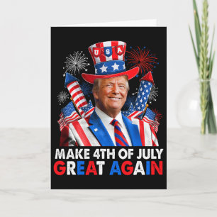 Donald Trump Patriottisch Vuurwerk Maakt 4 juli G Kaart