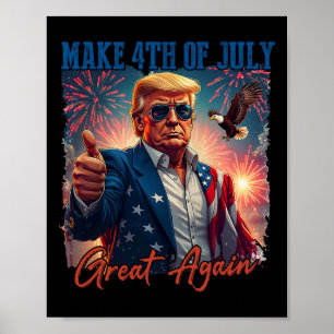 Donald Trump Patriottisch Vuurwerk Maakt 4 juli G Poster