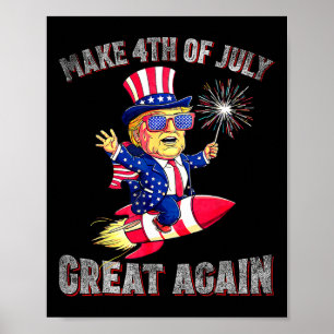 Donald Trump Patriottisch Vuurwerk Maakt 4 juli G Poster