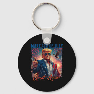 Donald Trump Patriottisch Vuurwerk Maakt 4 juli G Sleutelhanger
