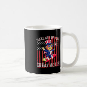 Donald Trump Patriottisch Vuurwerk Maakt 4 juli Vu Koffiemok
