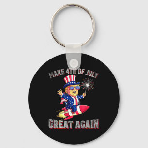 Donald Trump Patriottisch Vuurwerk Maakt 4 juli Vu Sleutelhanger