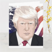 DONALD TRUMP PATRIOTTISCHE OVERSIZED VERJAARDAGSKA KAART (Gele Bloem)