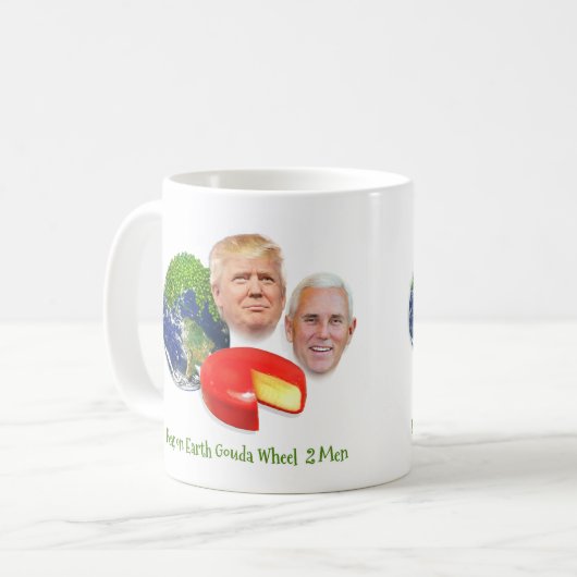 Donald Trump Peas on Earth Gouda Wheel 2 Man Koffiemok (Voorkant links)