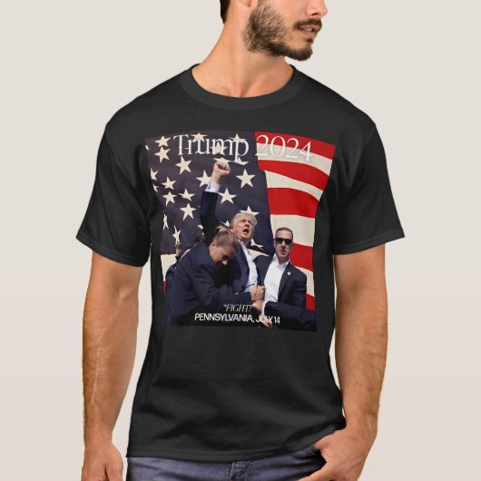 Donald Trump Pennsylvania 2024 T-shirt (Voorkant)