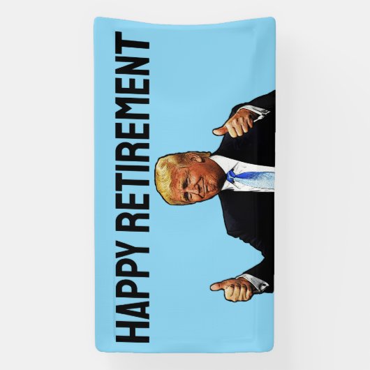 DONALD TRUMP PENSIONERING PARTY BANNER (Verticaal)