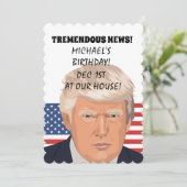 DONALD TRUMP PERSONALIZED BIRTHDAY INVITATIONS KAART (Staand voorkant)