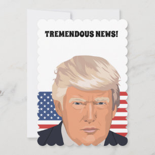 DONALD TRUMP PERSONALIZED BIRTHDAY PARTY INVITATIO KAART