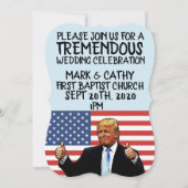 DONALD TRUMP PERSONALIZED WEDDING INVITATIONS KAART (Voorkant)