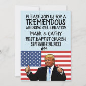 DONALD TRUMP PERSONALIZED WEDDING INVITATIONS KAART (Voorkant)