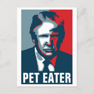 Donald Trump PET EATER Briefkaart