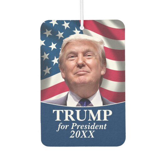 Donald Trump Photo American Flag - President 2020 Luchtverfrisser (Voorkant)