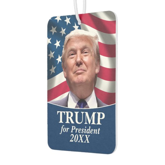 Donald Trump Photo American Flag - President 2020 Luchtverfrisser (Links)